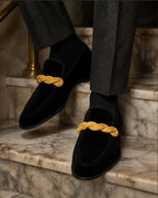 Men's Vegan Suede Slip On Loafers - Secranzo