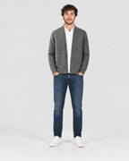 Men's Wool Plaid Knit Cardigan - Secranzo