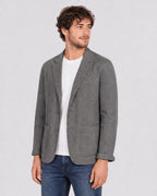 Men's Linen Blend Lapel Jacket - Secranzo