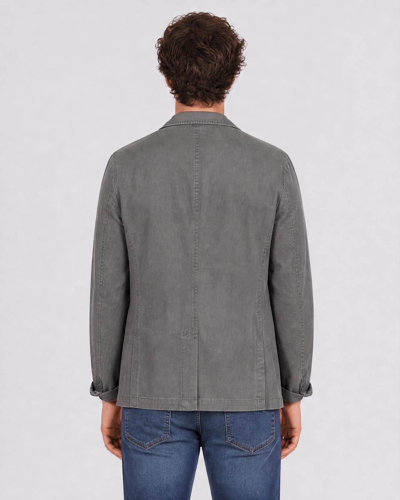 Men's Linen Blend Lapel Jacket - Secranzo