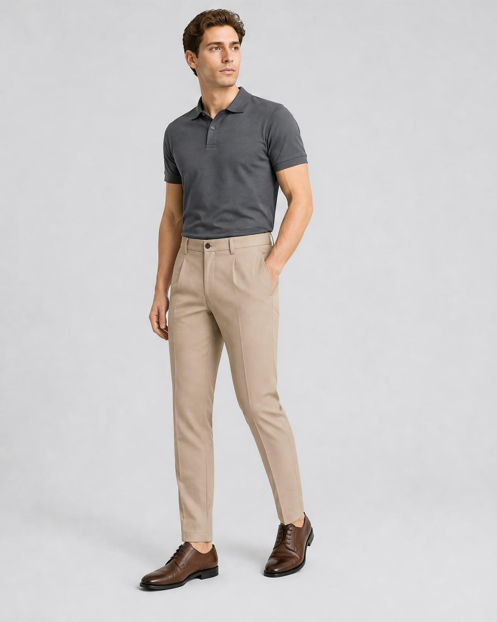 Men's Classic Pleated Dress Trousers - Secranzo