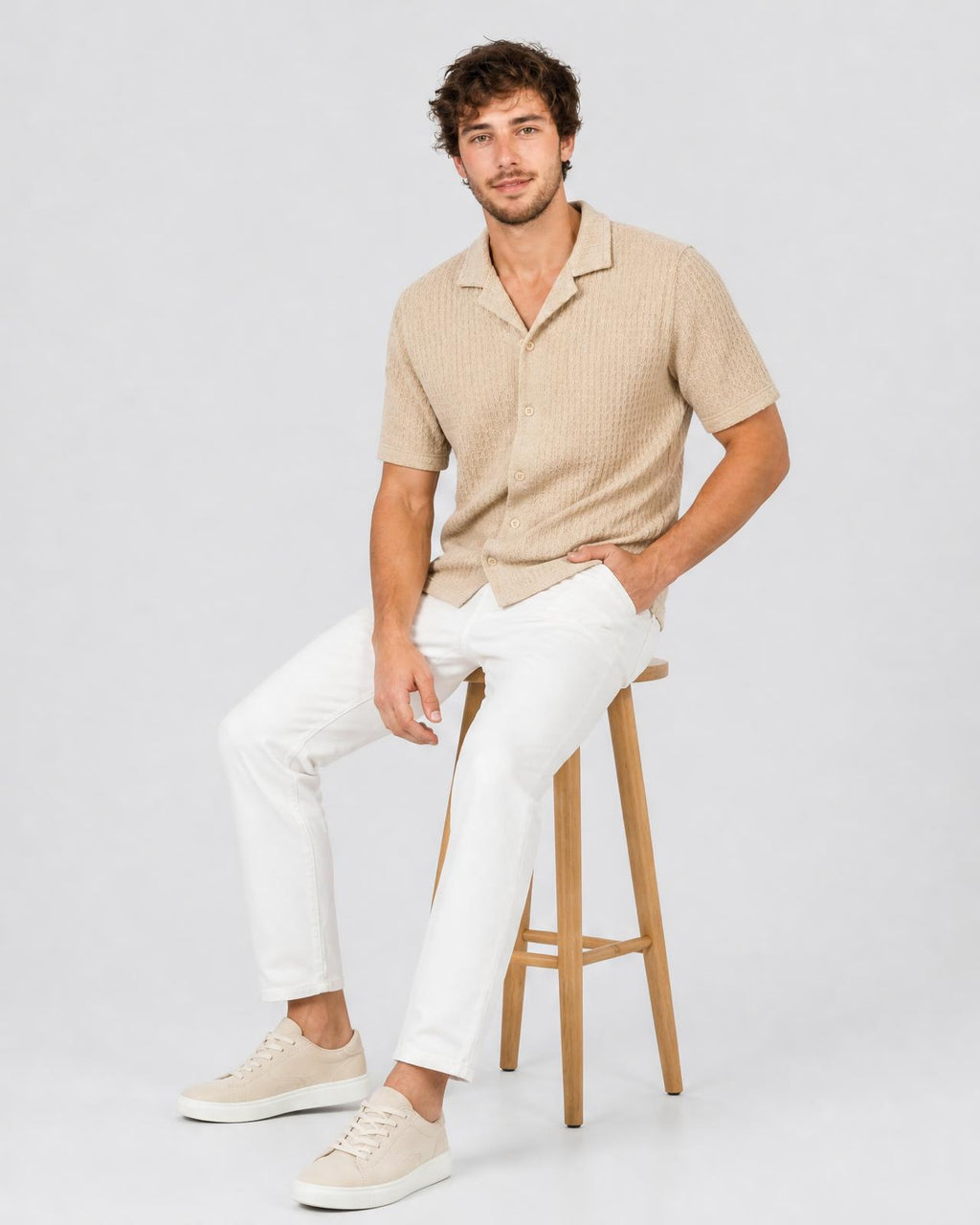 Men's Knit Smart Casual Shirt - Secranzo