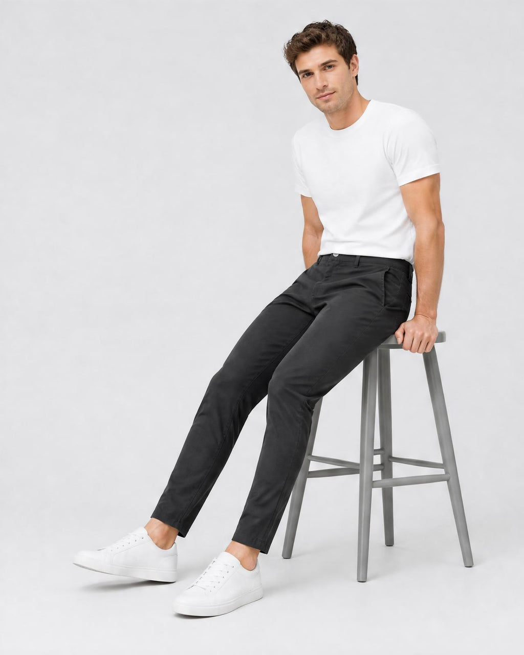Men's Stretch Chino Trousers - Secranzo