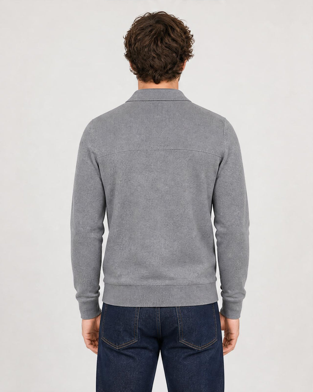 Men's Cotton Full Zip Knit Cardigan - Secranzo