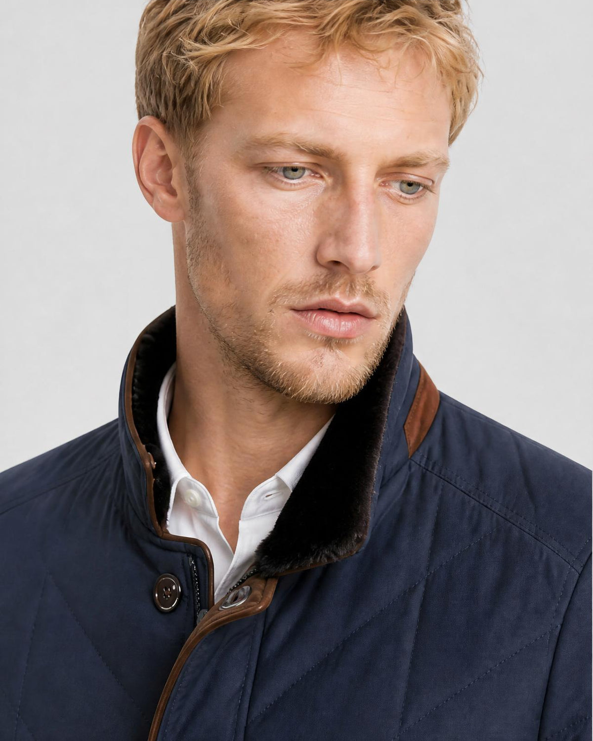 Men's Fur Lined Collar Winter Jacket - Secranzo