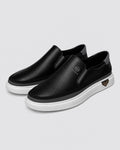 Men's Leather Slip On Shoes - Secranzo