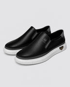 Men's Leather Slip On Shoes - Secranzo