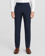 Men's Slim Fit Pleated Suit Trousers - Secranzo