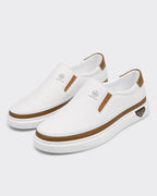 Men's Leather Slip On Shoes - Secranzo