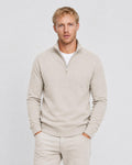 Men's Quarter Zip Knit Pullover Sweater - Secranzo