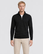 Men's Quarter Zip Knit Pullover Sweater - Secranzo