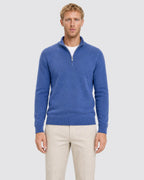 Men's Quarter Zip Knit Pullover Sweater - Secranzo