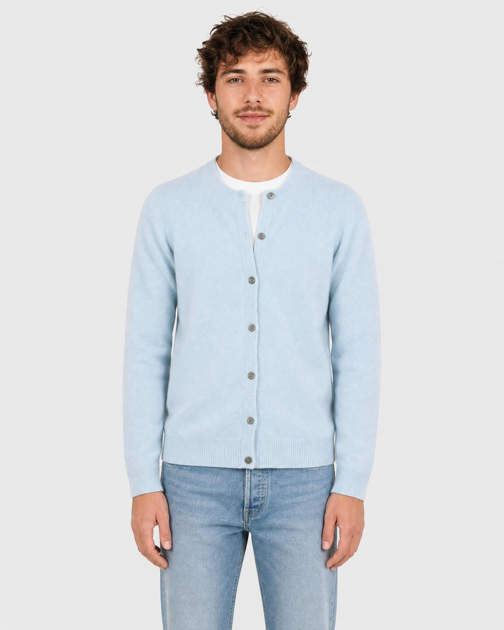 Men's Cashmere Blend Open Cardigan - Secranzo