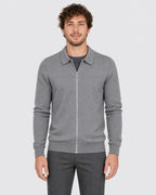 Men's Cotton Full Zip Knit Cardigan - Secranzo