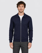 Men's Cotton Full Zip Knit Cardigan - Secranzo
