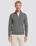 Men's Quarter Zip Knit Pullover Sweater - Secranzo