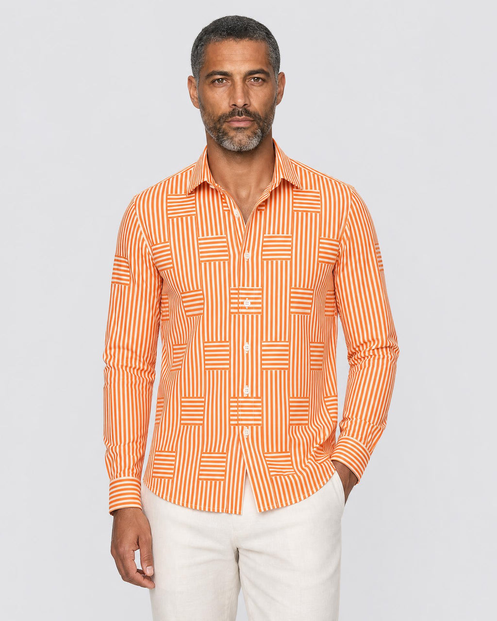 Men's Wrinkle Resistant Striped Shirt - Secranzo
