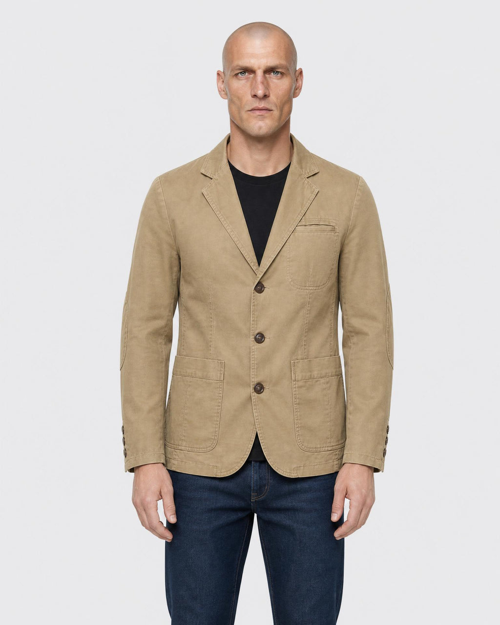 Men's Italian Cotton Three Button Blazer - Secranzo