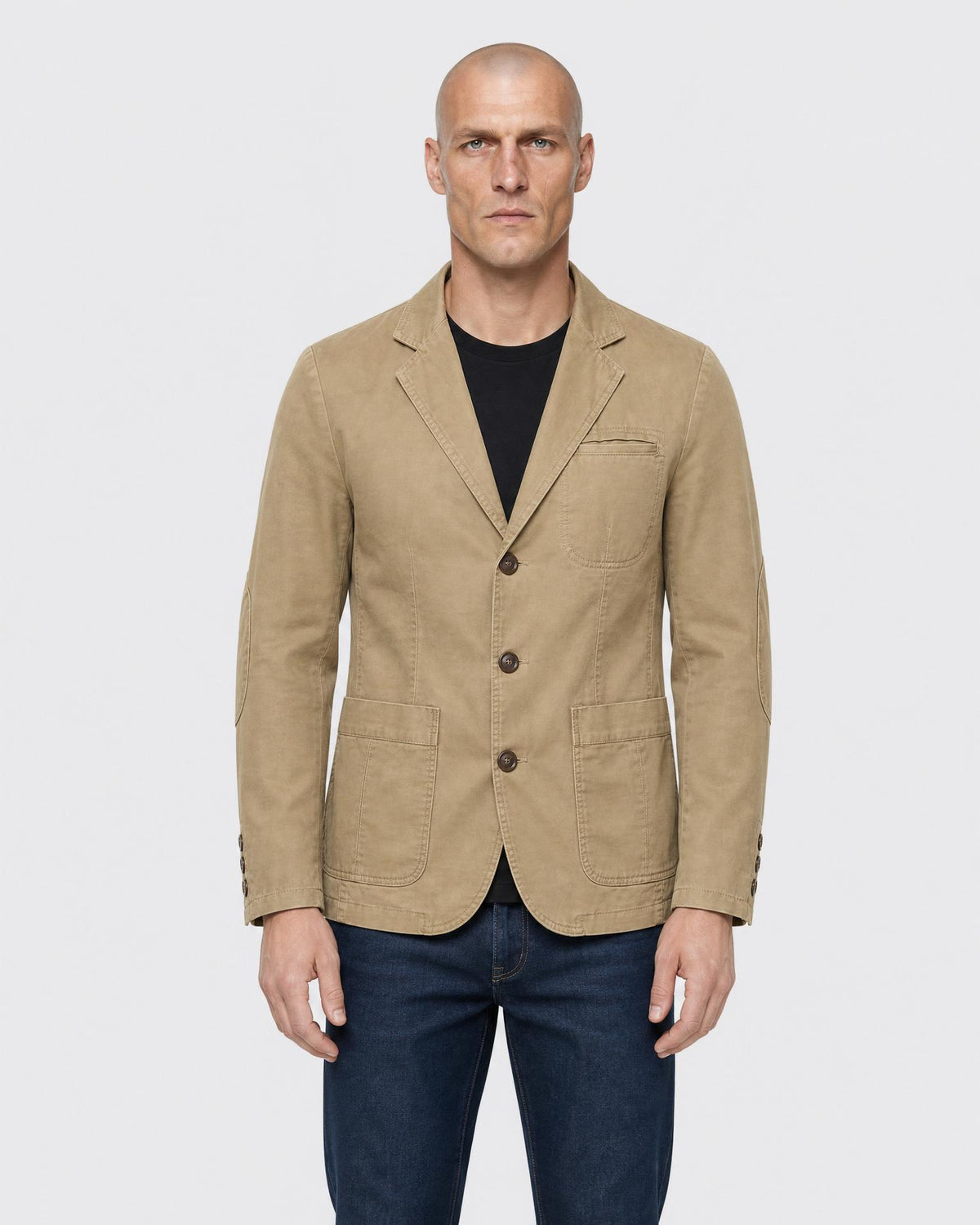 Men's Italian Cotton Three Button Blazer - Secranzo
