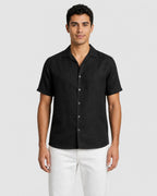 Men's Short Sleeve Linen Shirt - Secranzo