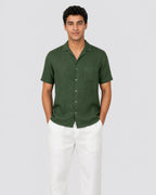 Men's Short Sleeve Linen Shirt - Secranzo