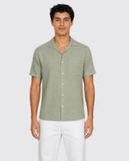 Men's Short Sleeve Linen Shirt - Secranzo