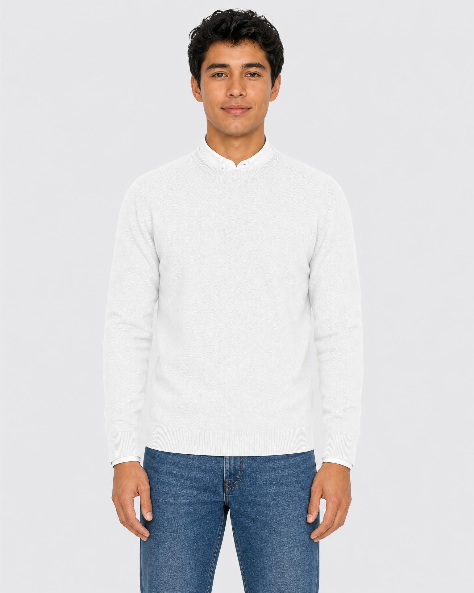 Men's Crew Neck Knit Sweater - Secranzo