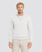 Men's Quarter Zip Knit Pullover Sweater - Secranzo