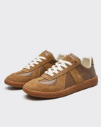 Leather Sneakers — Non-Slip Low-Top Lace-Up - Secranzo