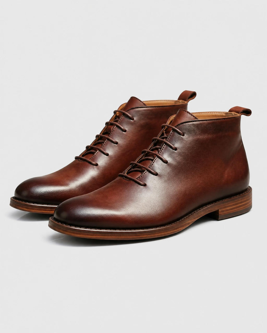 Men's Full Grain Leather Boots - Secranzo