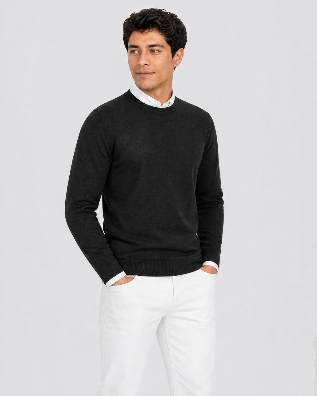 Men's Crew Neck Knit Sweater - Secranzo