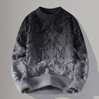 Tufted Fringe Two-Tone Knit