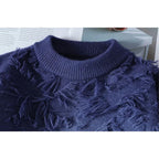 Tufted Fringe Two-Tone Knit