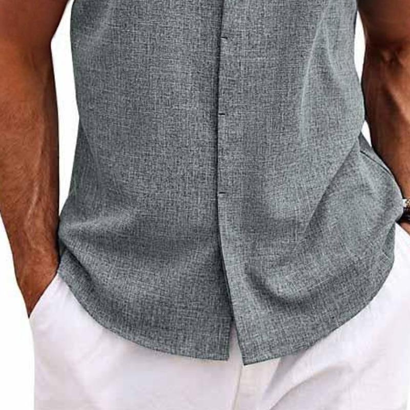 Sleeveless Linen Blend Shirt