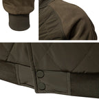 Wool Blend Button-Up Fleece Bomber