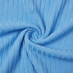 Ribbed Knit Short Sleeve Polo