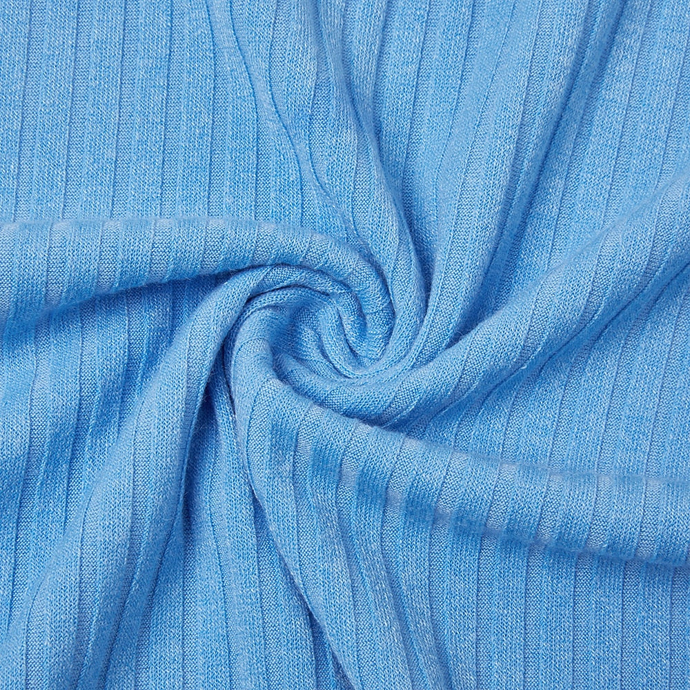 Ribbed Knit Short Sleeve Polo