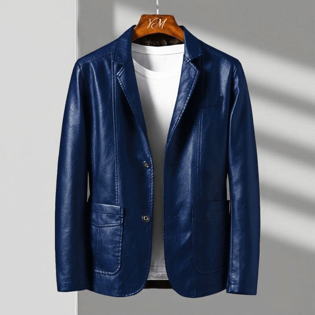 Tailored Italian Faux Leather Biker