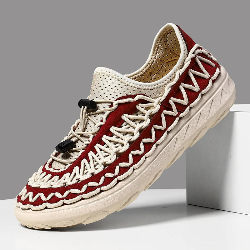 Woven Nylon Comfort Sandals