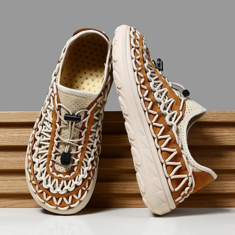 Woven Nylon Comfort Sandals