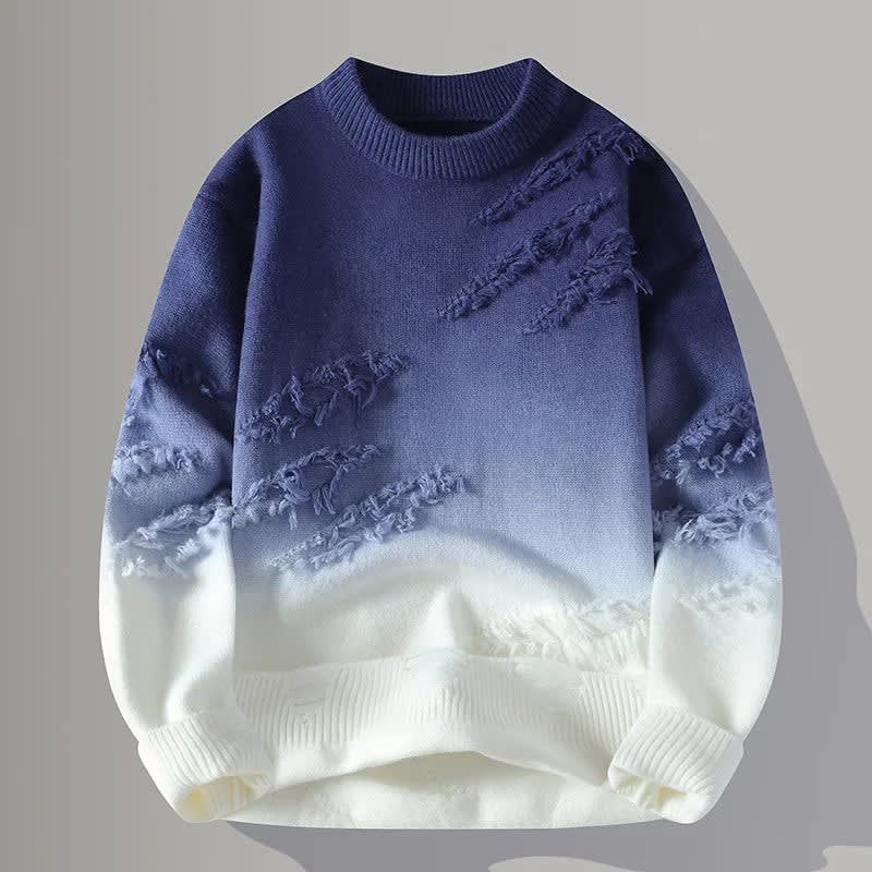 Distressed Gradient Relaxed Knit