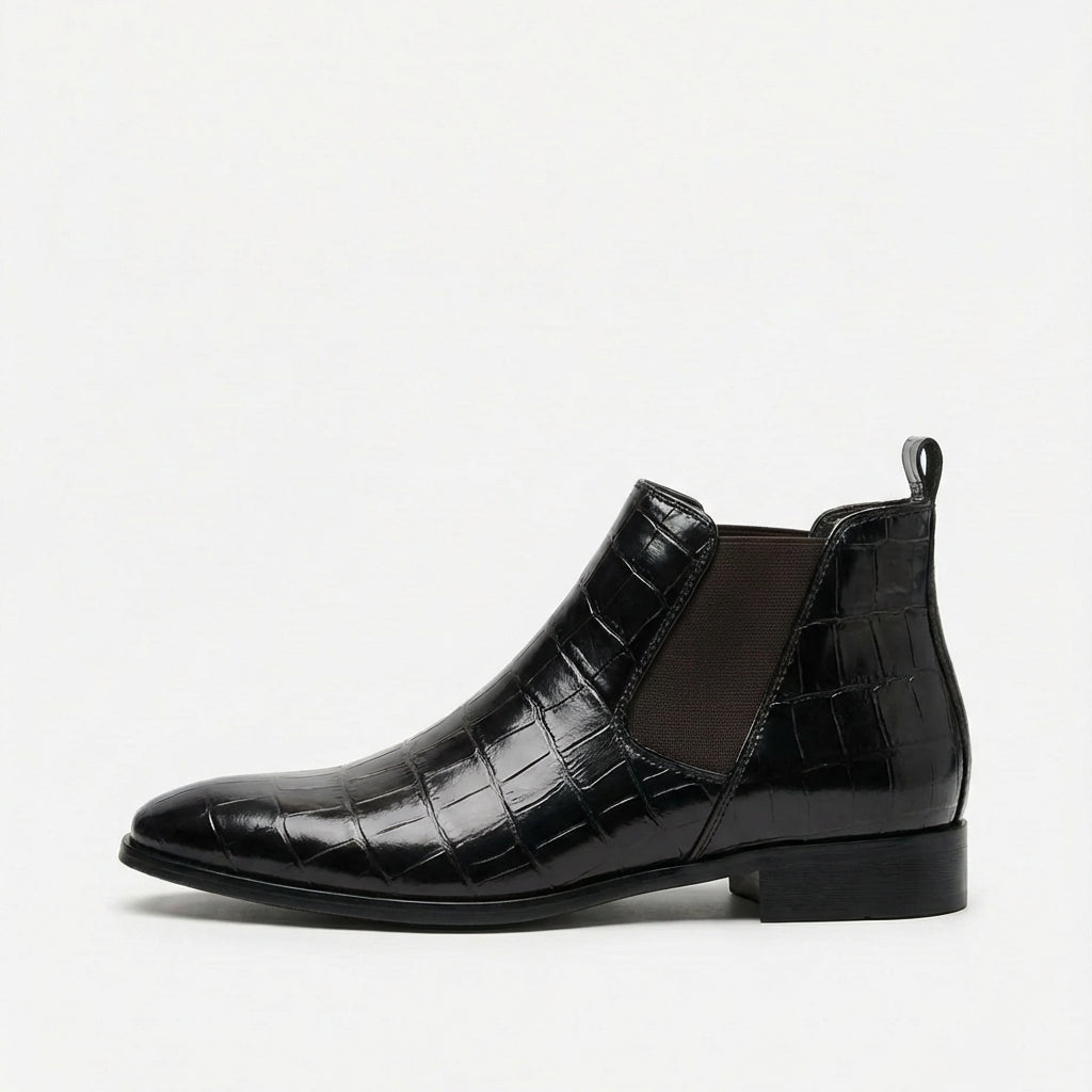 Padded Leather Chelsea Boots