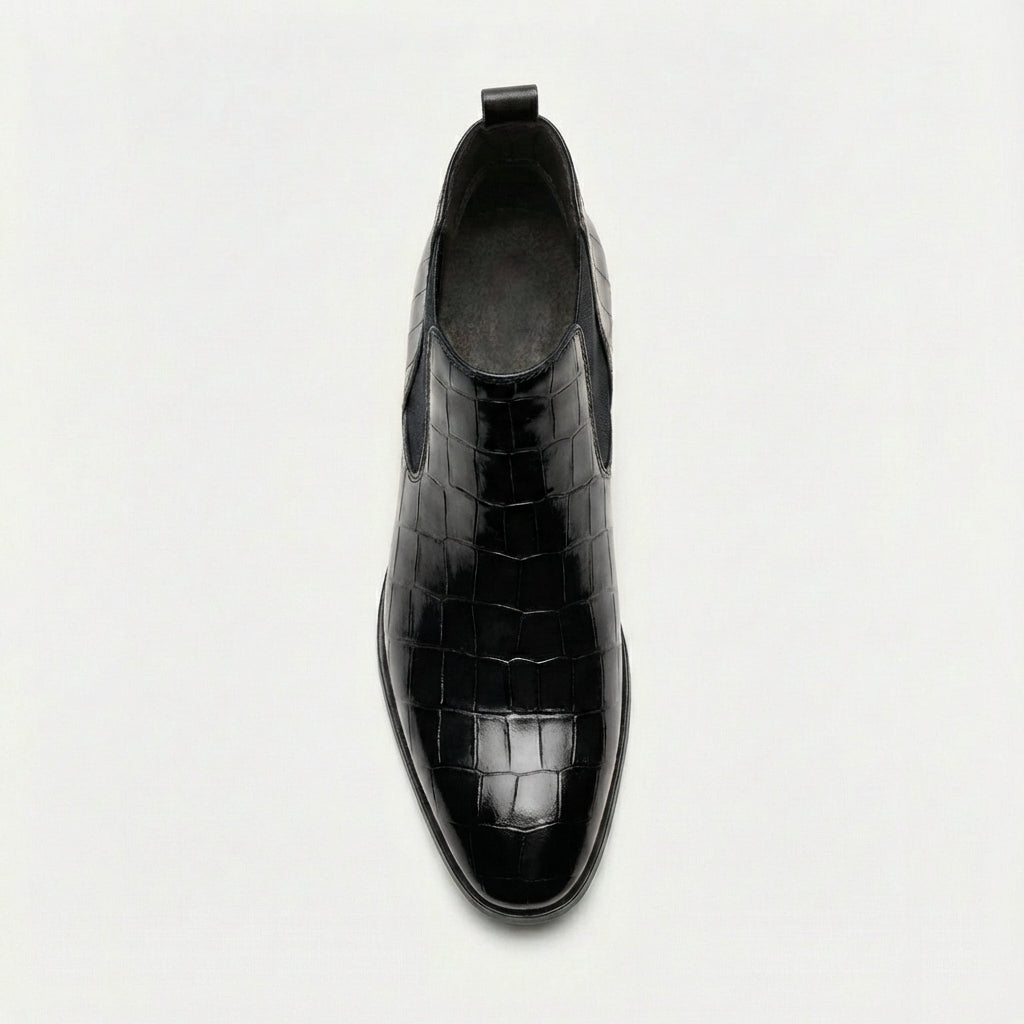 Padded Leather Chelsea Boots
