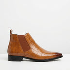 Padded Leather Chelsea Boots
