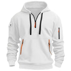 Waffle Quarter-Zip Brushed Hoodie