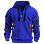 Waffle Quarter-Zip Brushed Hoodie