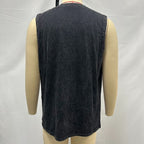 Vintage Washed Henley Tank Top
