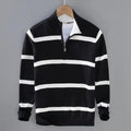 Organic Cotton Half-Zip Stripe Knit