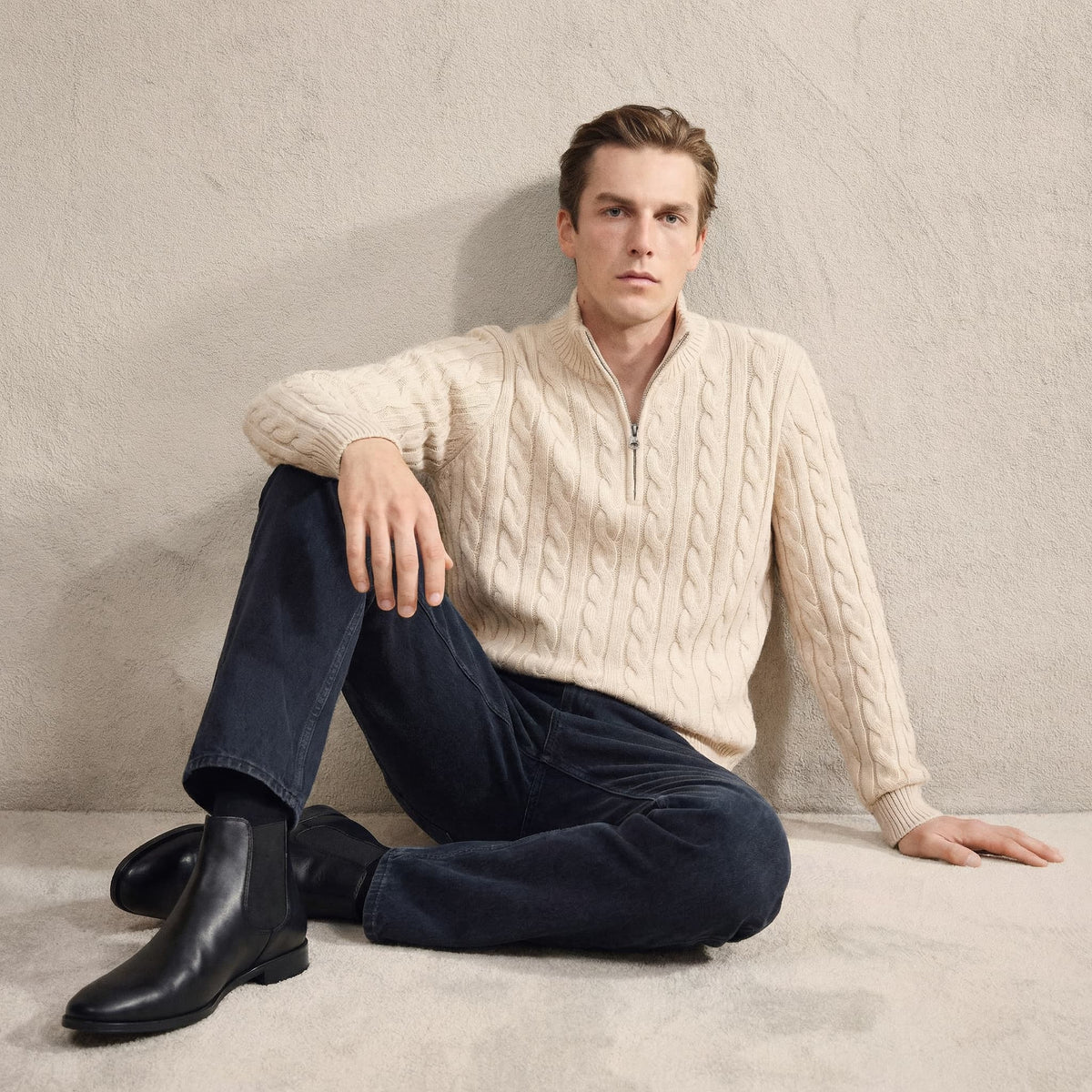 Smooth Leather Chelsea Boots