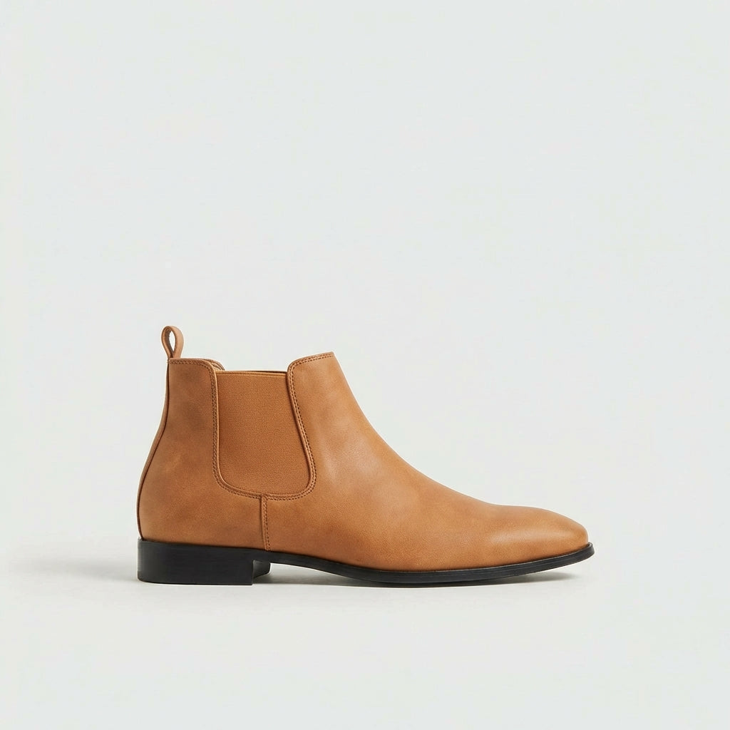 Smooth Leather Chelsea Boots
